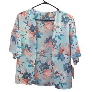 NWT Little girls FLORAL CARDIGAN
